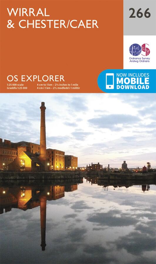 OS Explorer 266 Map - Wirral & Chester