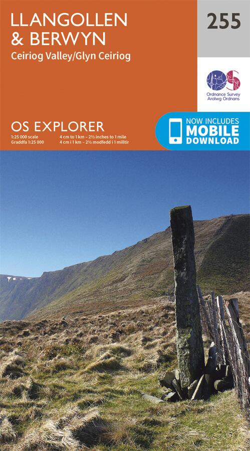 OS Explorer Active Map 255 - Llangollen & Berwyn