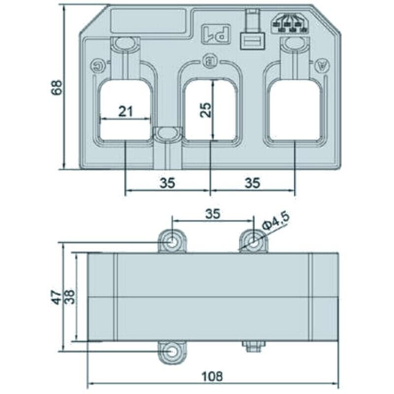 Eastron - ESCT-RJ335 - Dimensions