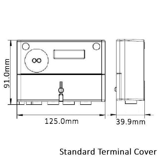 Emlite ECA2 - Dimensions Short Terminal Cover