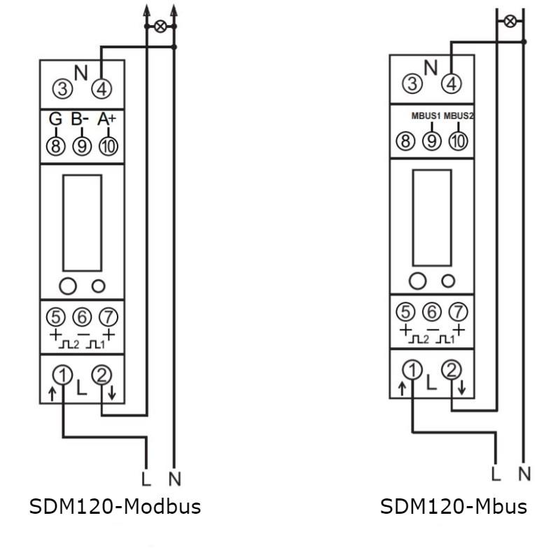 Eastron SDM120M - Wiring