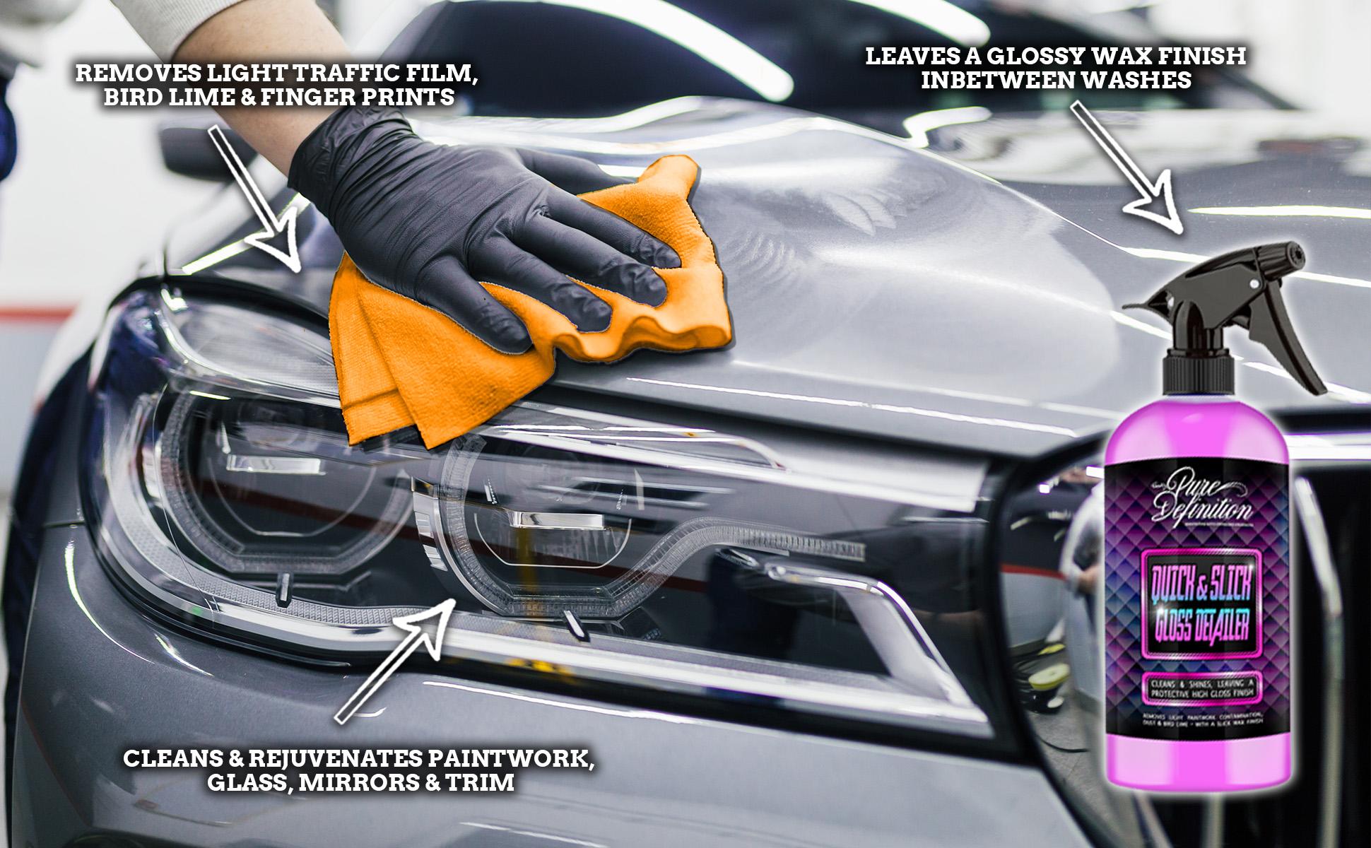 Car Detailer Kit Clay Bar Lube High Gloss Spray Wax Quick Cleaning