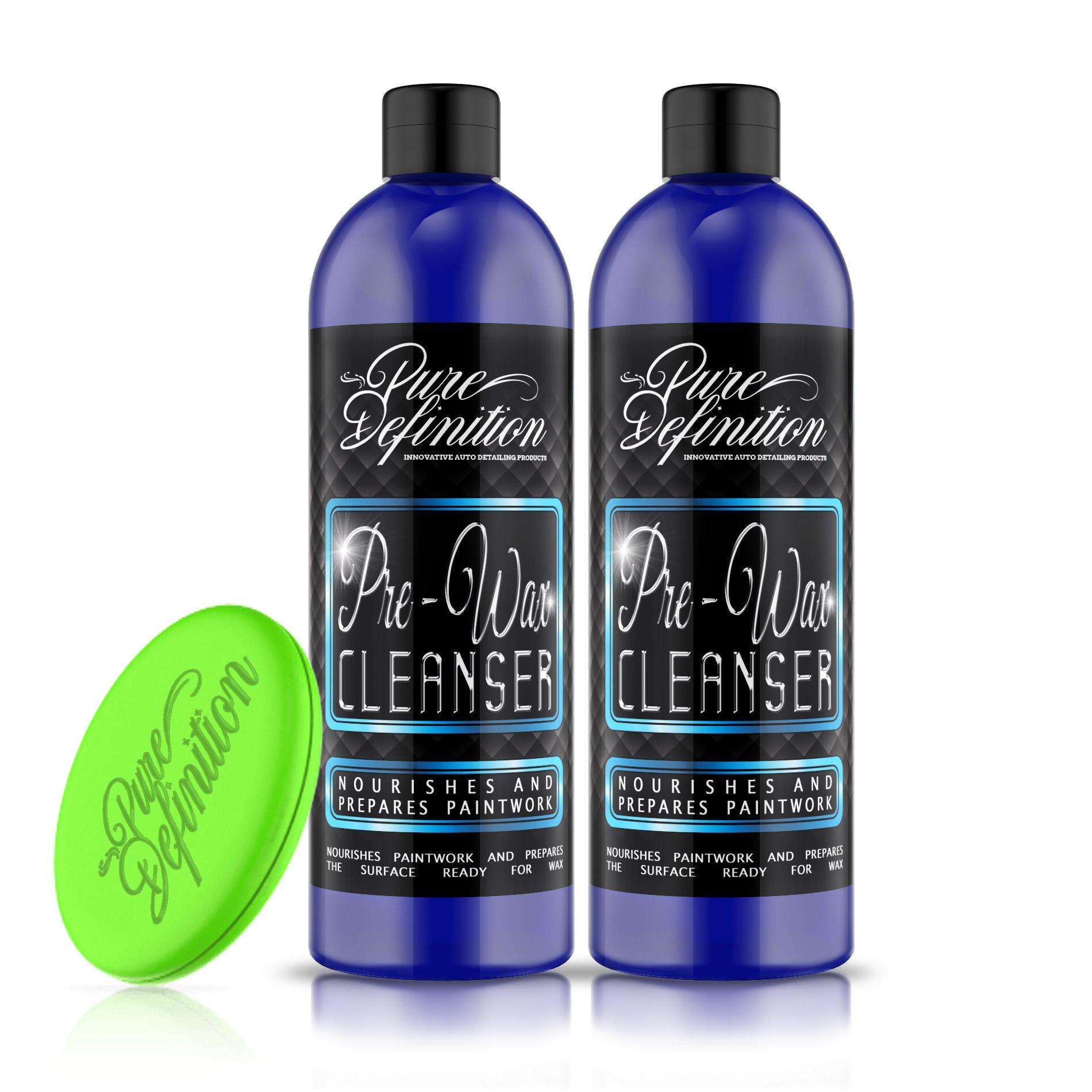 Car Pre Wax Cleanser X 2 Prepares Paintwork Surface for Wax Pure