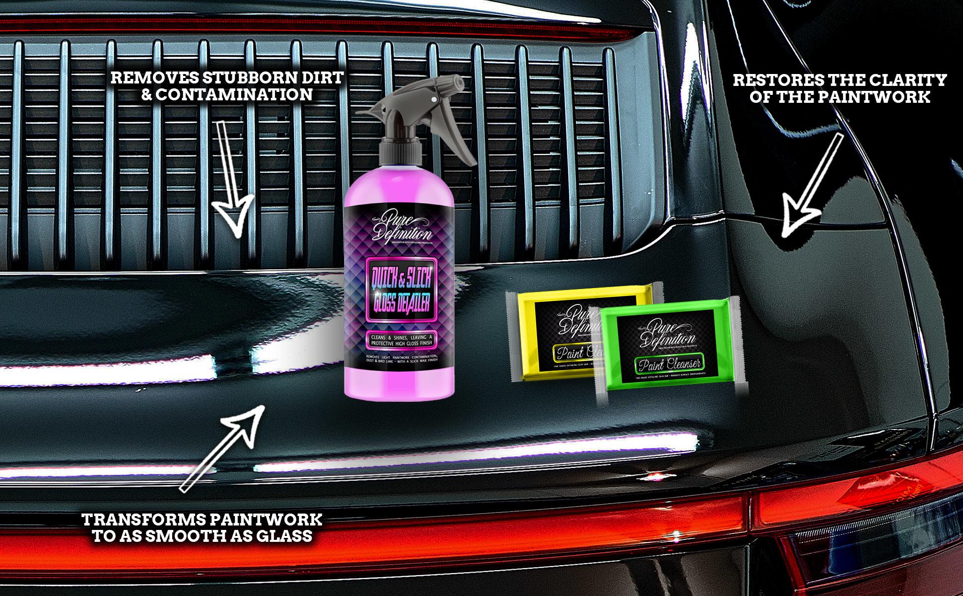 Car Clay Bar Kit Fine Medium Detailing Claybar Lubricant Pure