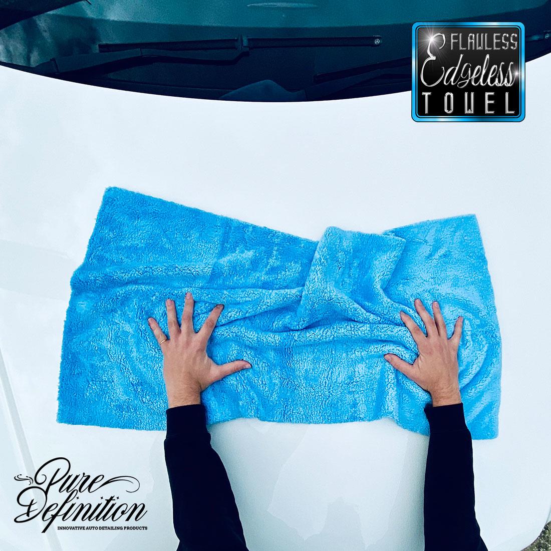 Car Drying Towel 50 x 100cm Edgeless Microfibre Cloth Cleaning Pure