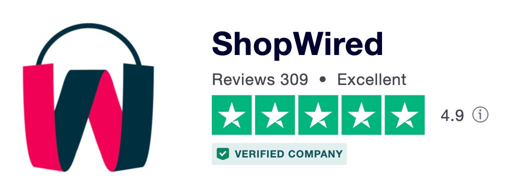 shopwired trustpilot score 4.9/5.0