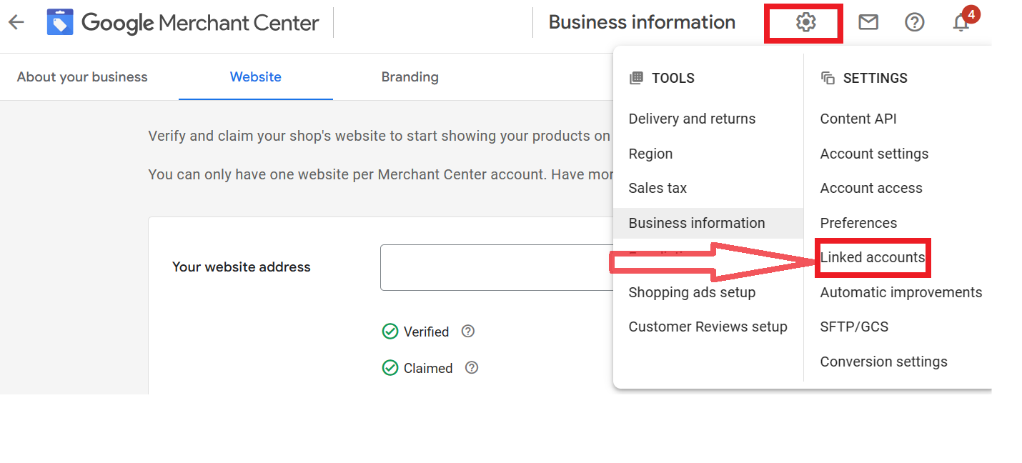 Link Google Merchant Center and Google Ads