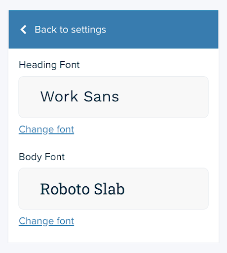 ShopWired Version 5 Theme- Theme Settings- Fonts