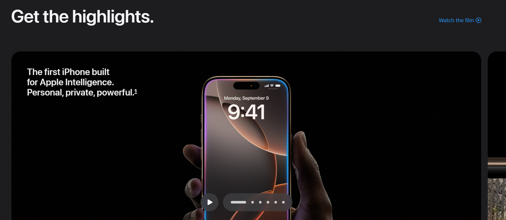iphone 16 screenshot of product page at apple.com