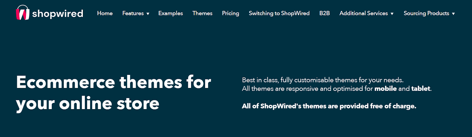 ShopWired Themes Are Free