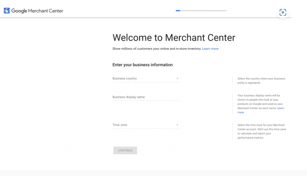 Welcome to Google Merchant Center