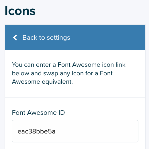 ShopWired- Theme Settings- Font Awesome Icons