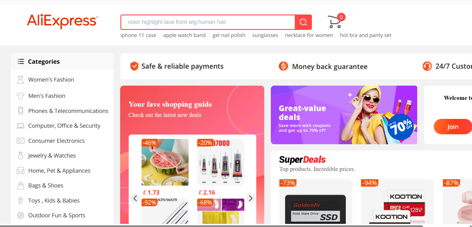 AliExpress Dropshipping products