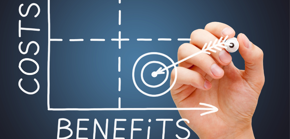 Costs vs benefits graph