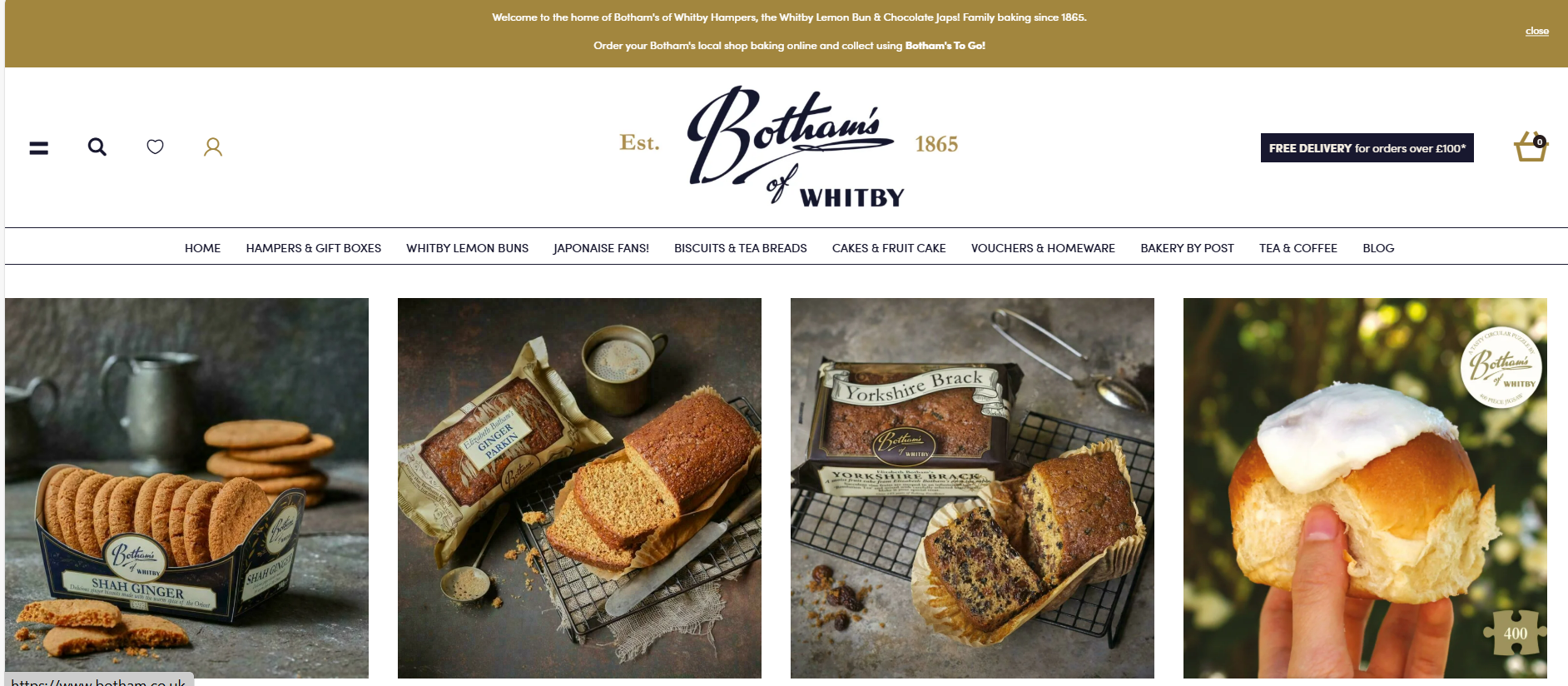 botham's of whitby homepage