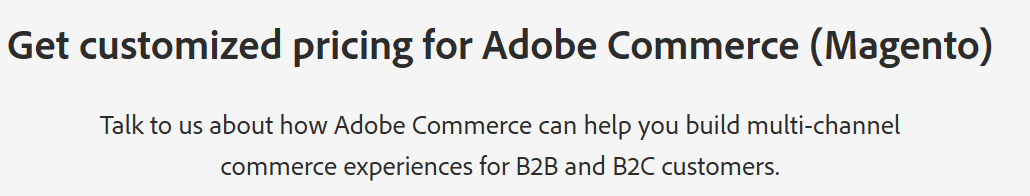 Adobe Commerce (Magento) Pricing