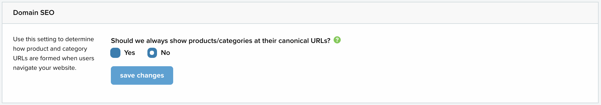 Canonical URL generation on ShopWired