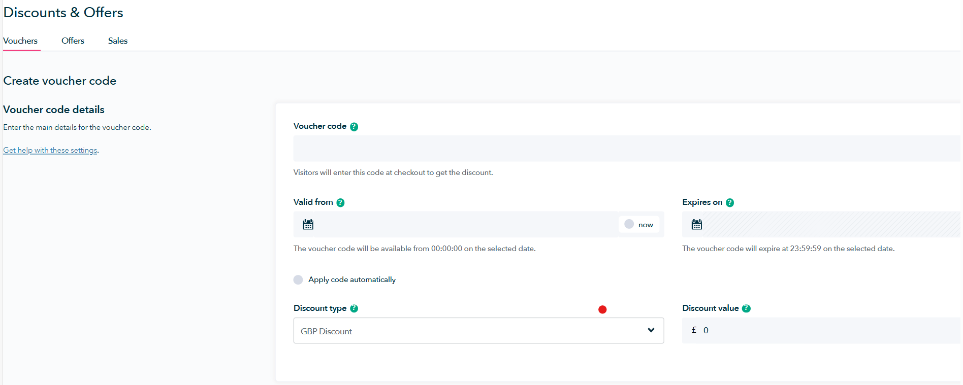 shopwired voucher code system