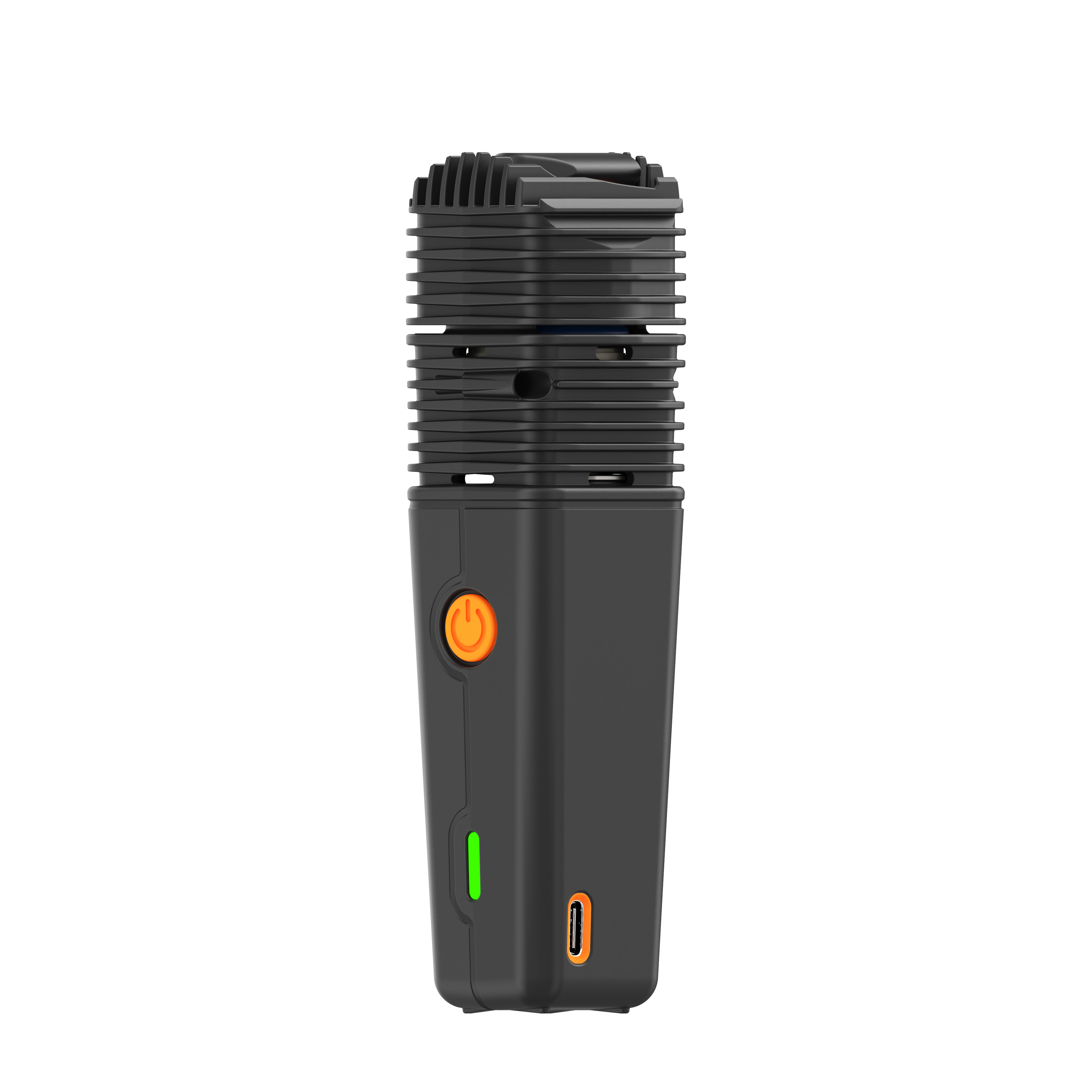 Close-up of Veazy vaporizer mouthpiece and LED indicator