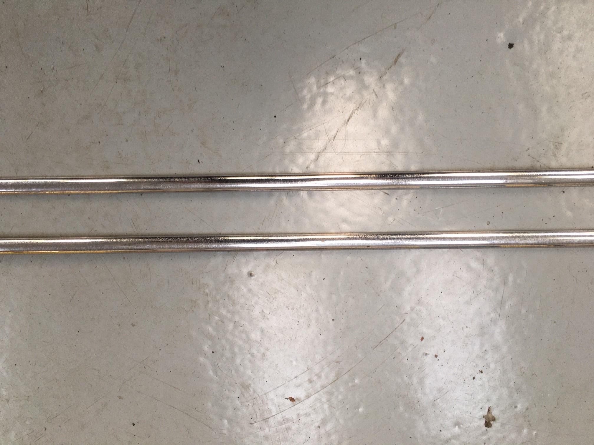 BD27858 ORIGINAL PAIR OF ETYPE S1 2+2 LOWER DOOR PANEL CHROME TRIMS