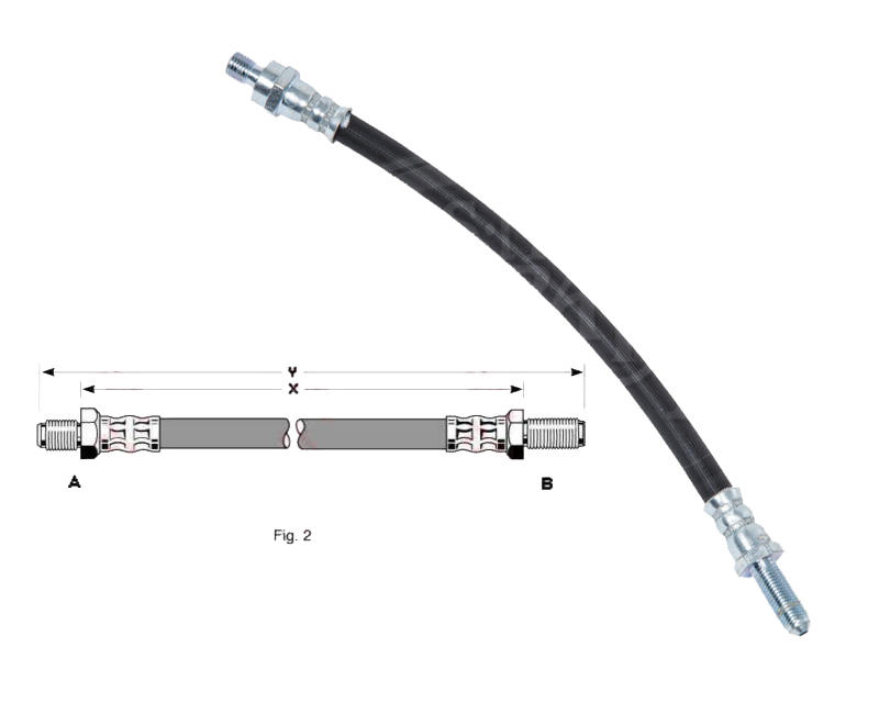 C30754 E-TYPE FLEXIBLE REAR BRAKE HOSE