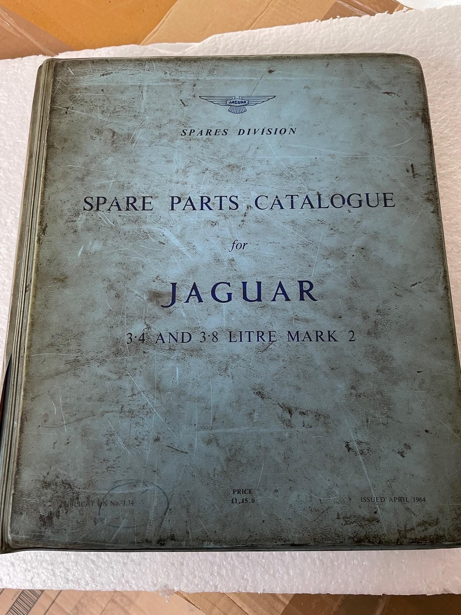 ORIGINAL 1964 JAGUAR MARK 2 3.4 & 3.8 SPARE PARTS CATALOGUE J34 
