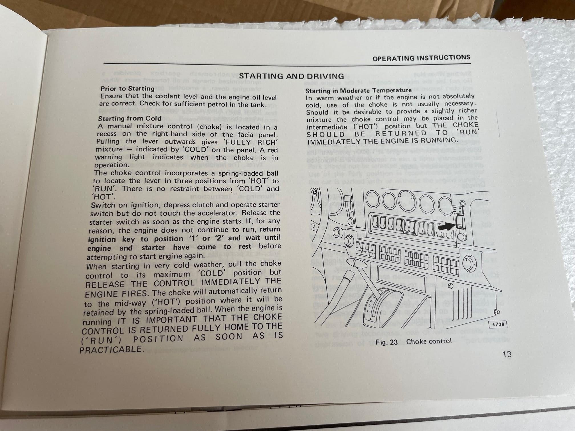 NEW E-TYPE S3 OPERATING, MAINTENANCE & SERVICE HANDBOOK & CHARTS - A.181/1