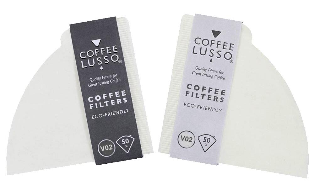 V02 - White Compatible Coffee Filters 100