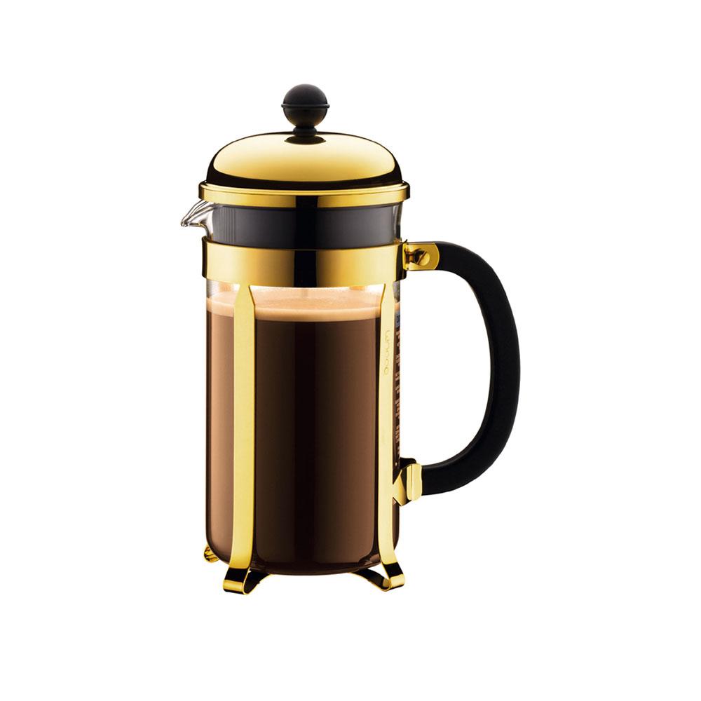 Bodum Chambord French Press Coffee Maker Gold Plated