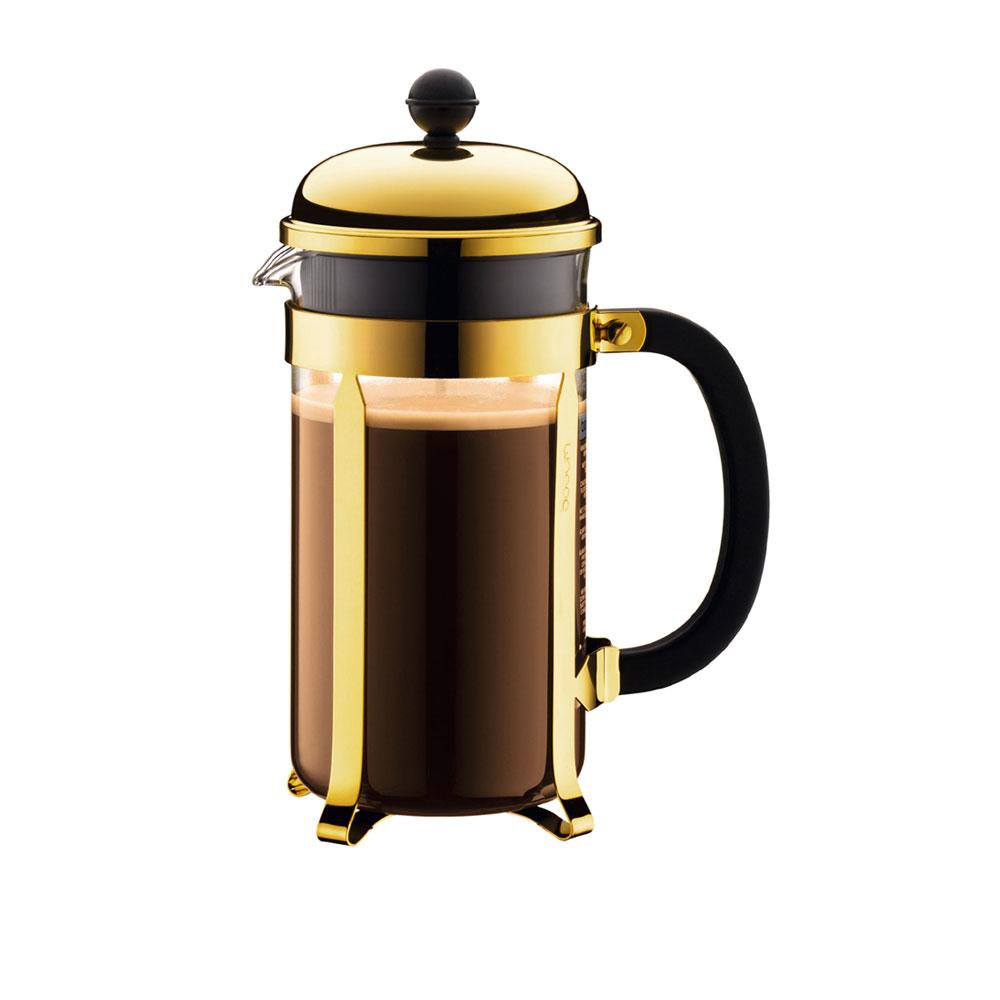 Bodum Chambord French Press Coffee Maker Gold Plated