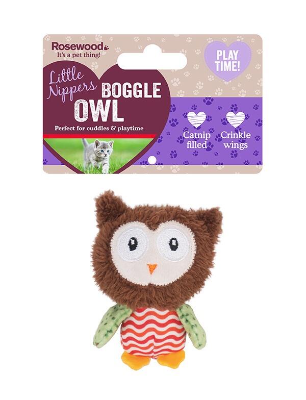 Little Nippers Boggle Owl Cat Toy