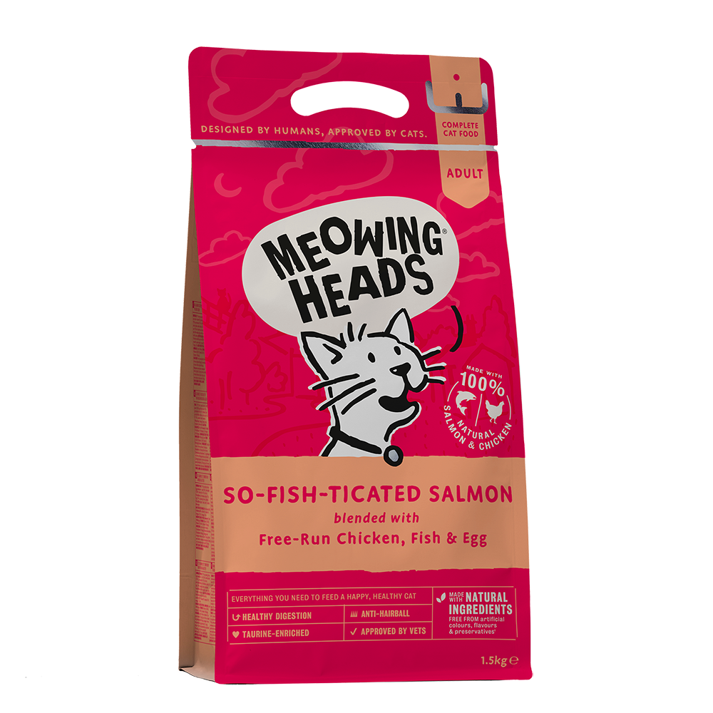 Meowing heads So-Fish-Ticated Salmon (dry food)