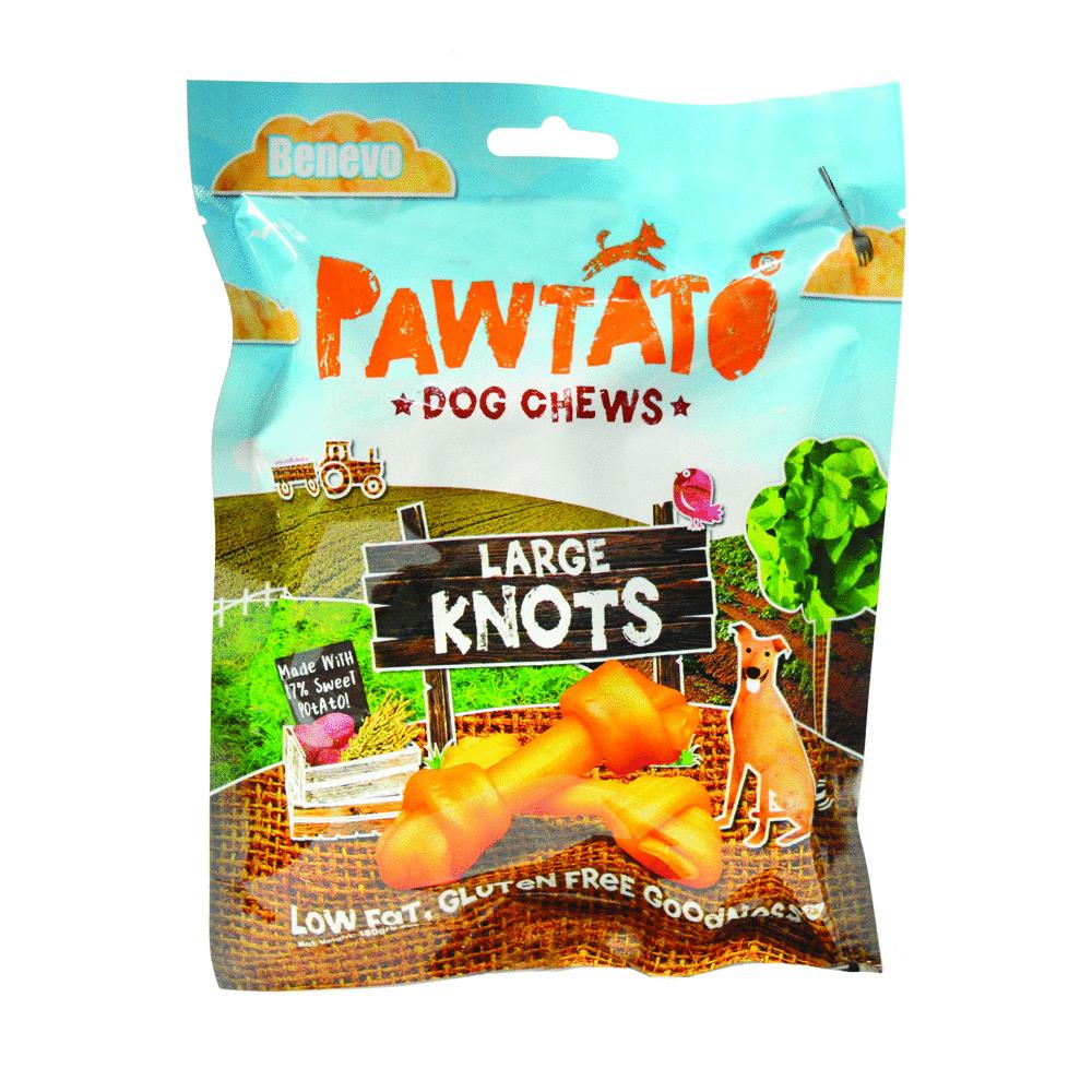 benevo pawtato large sweet potato and rice knots