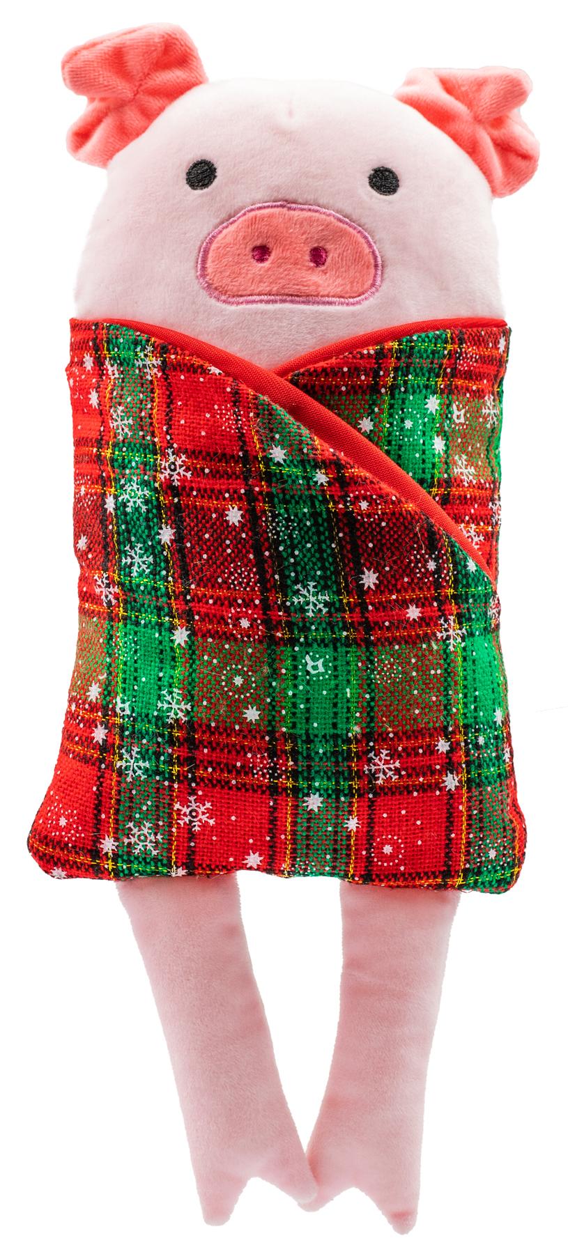 James & Steel Pig in Blanket Dog Toy