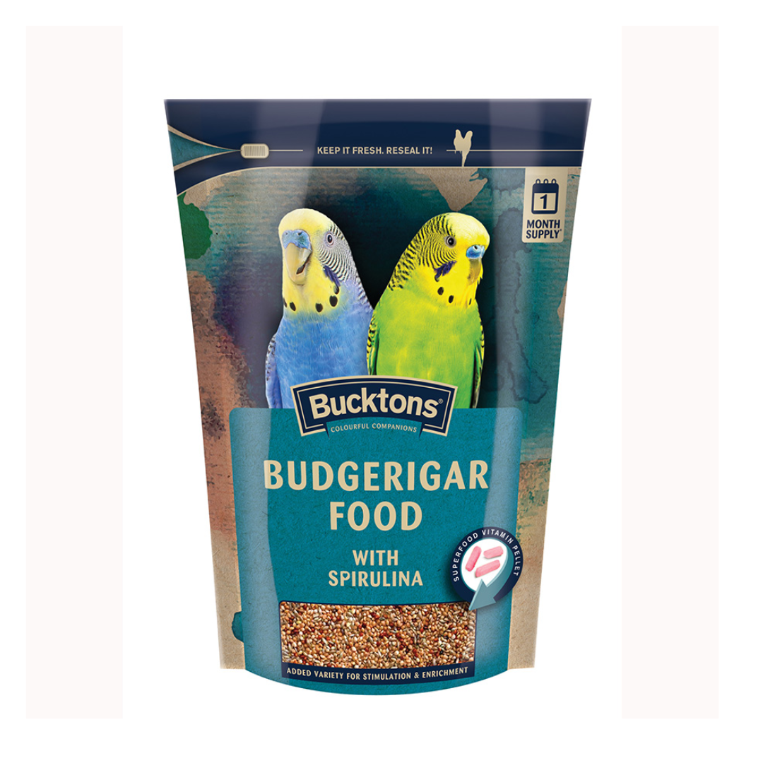 Bucktons Budgerigar Food with Spirulina 500g