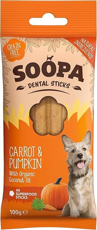 Soopa Dental Sticks, Carrot & Pumpkin
