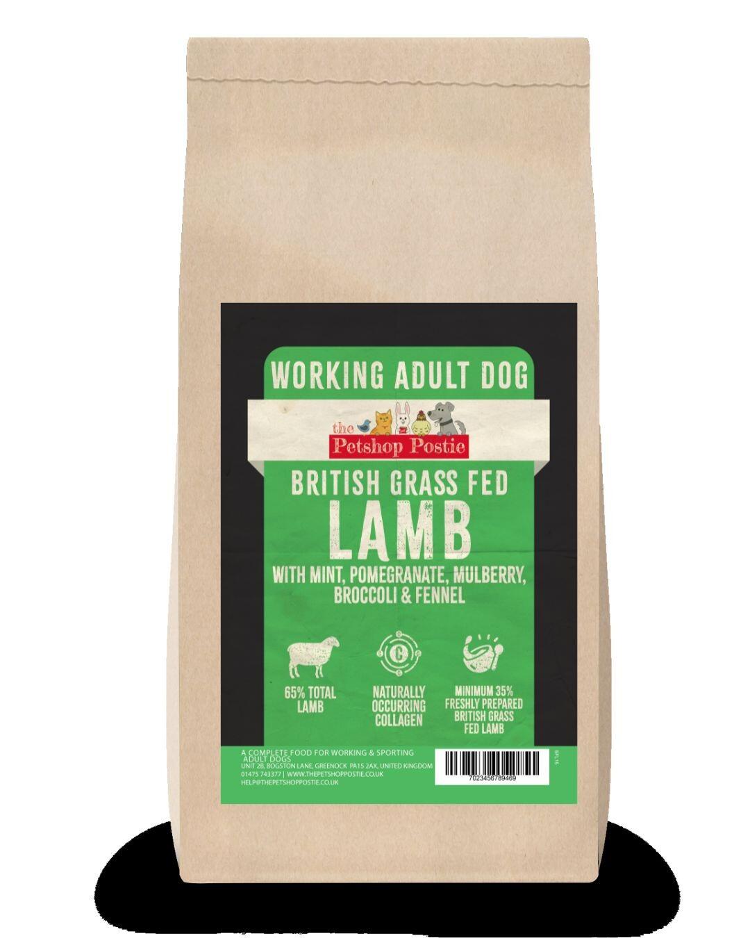Petshop Postie Working Superfood 65 British Grass-Fed Lamb 15kg