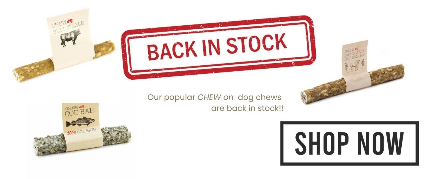 chew on dog chews back in stock