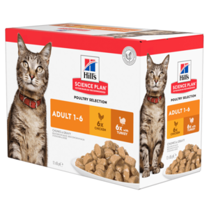 Hill's Science Plan Adult Multipack Pouches Wet Cat Food (12x 85g)