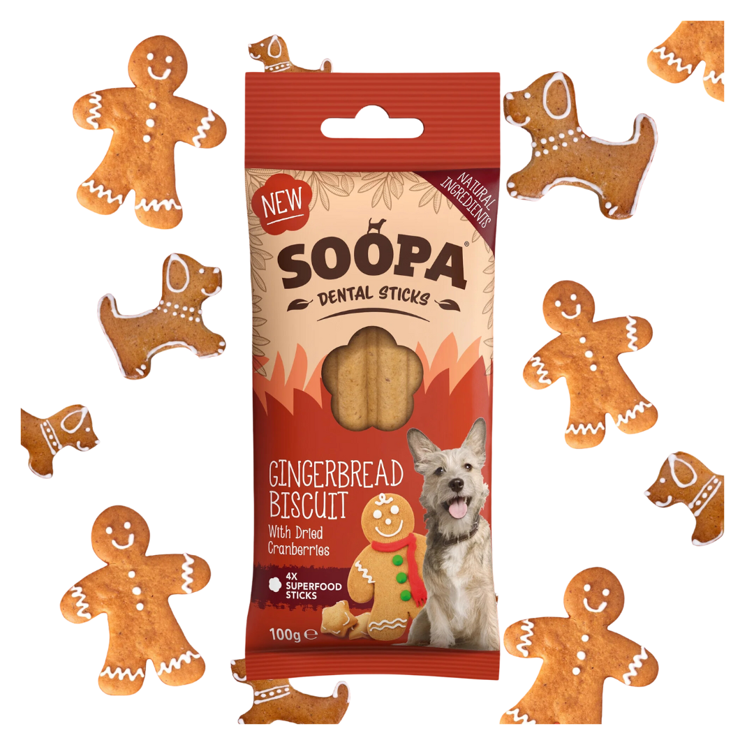 Soopa Pets Gingerbread Biscuit Dental Sticks