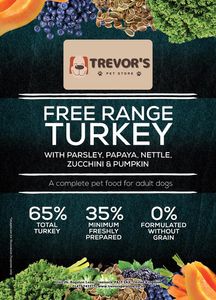Trevor's Pet Store Superfood 65 Free Range Turkey