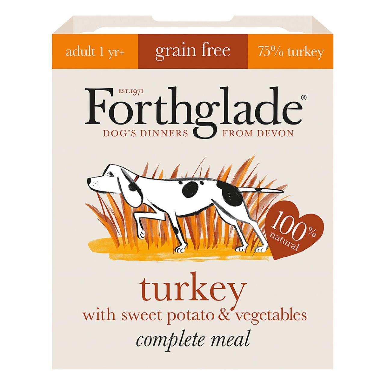 Forthglade Complete Meal Adult Grain Free Turkey, Sweet Potato & Vegetables 395g