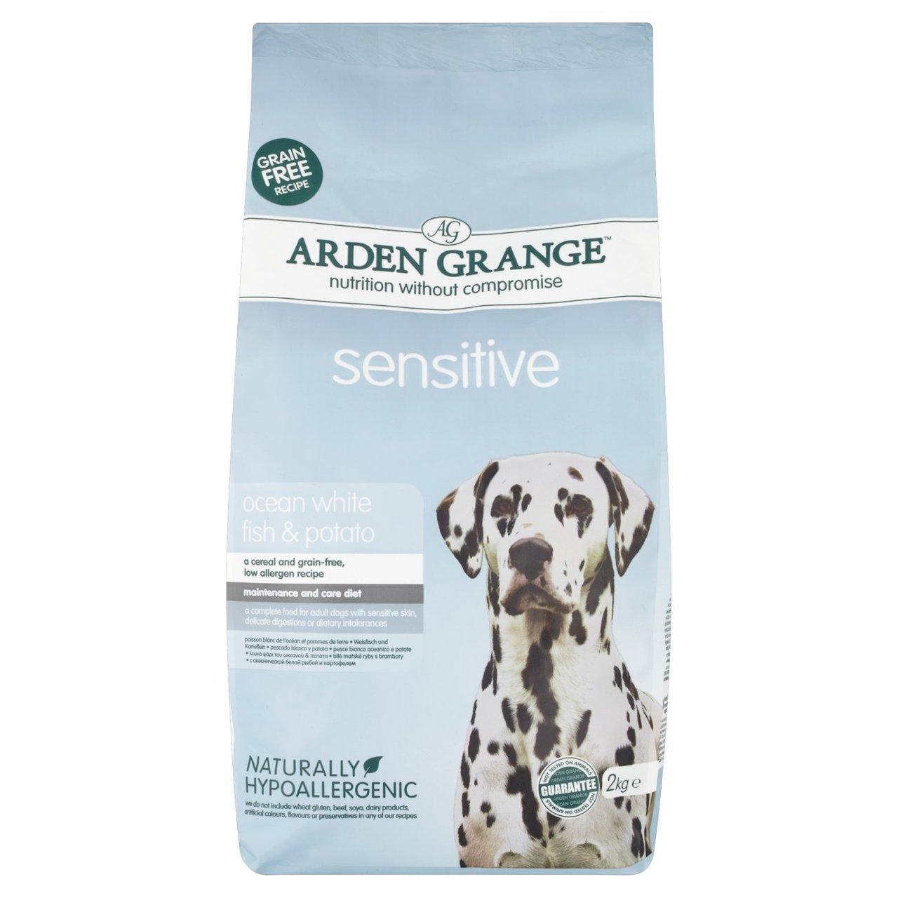 Arden grange sensitive ocean fish 2024 & potato dog food 12kg