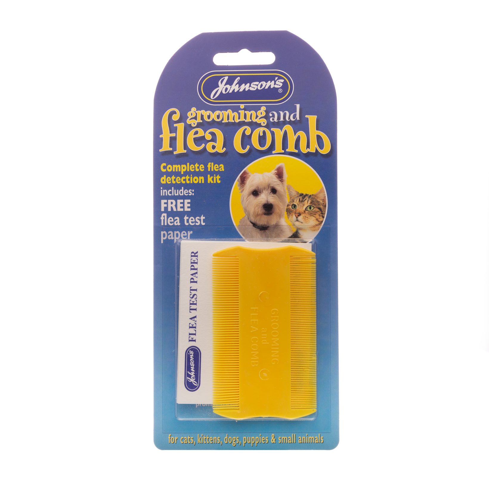 Johnson's Flea and Grooming Comb (with flea test paper)