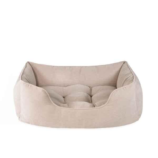 Rosewood Cord Square Bed Beige