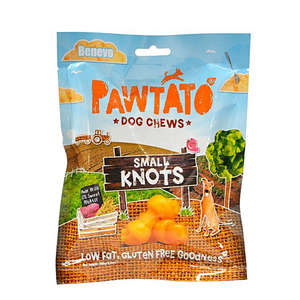benevo pawtato dog chews - sweet potato and rice knots
