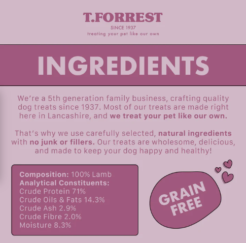 T.Forrest Pure Lamb Training Treats2