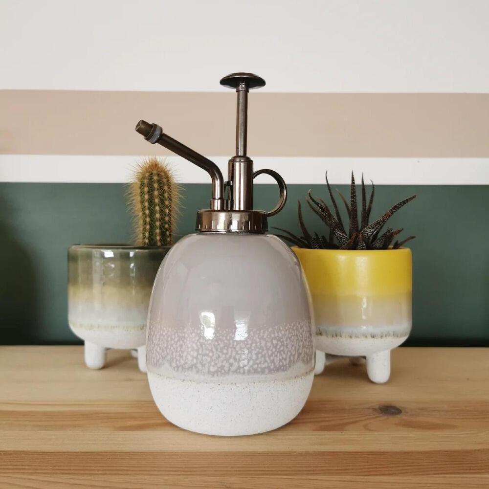 Grey Dip Glaze Plant Mister at Albert & Moo