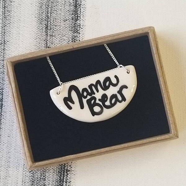 Mama Bear necklace by Upsydaisycraft