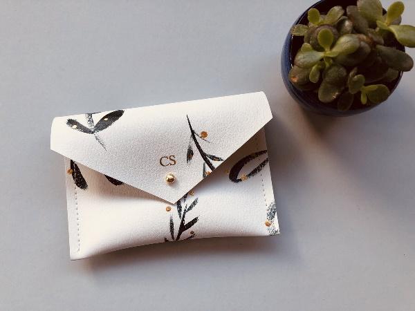 Recycled Leather Monogrammed Purse by Studio Lowen